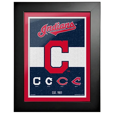 Indiens de Cleveland - Oeuvre encadrée Heritage Tradition 12 `` x 16 ''