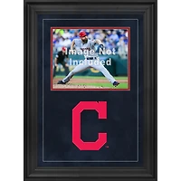 Cadre photo horizontal encadré de luxe Cleveland Indians de 20 cm x 10 po avec logo de l'équipe