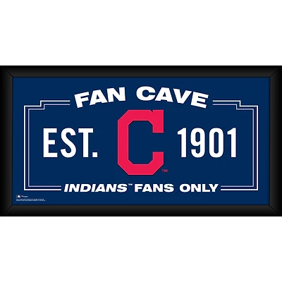 Cleveland Indians Framed 10" x 20" Fan Cave Collage