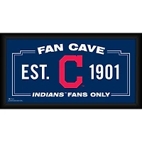 Cleveland Indians Framed 10" x 20" Fan Cave Collage