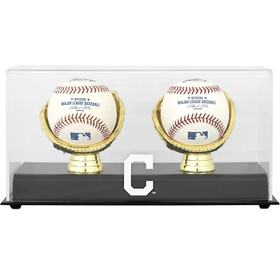 Cleveland Indians Gold Glove Double Baseball Logo Display Case