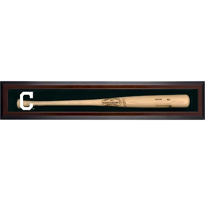 Cleveland Indians Logo Brown Framed Wall-Mounted Single Bat Display Case