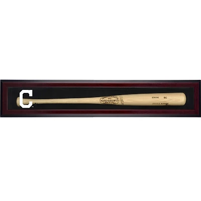 Cleveland Indians Logo Mahogany Framed Wall-Mounted Single Bat Display Case