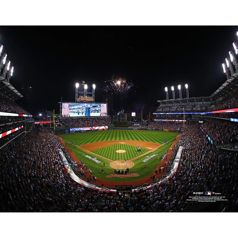 Photographie non signée du stade des World Series 2016 Progressive Field Cleveland Indians