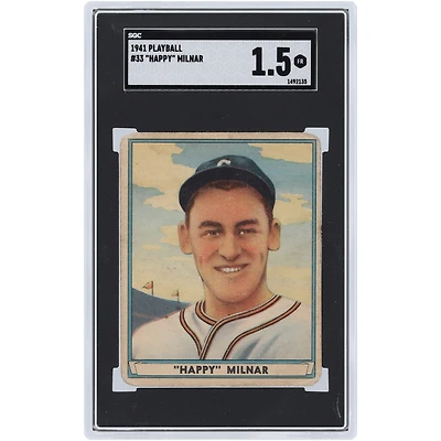 Carte 1,5 authentifiée Happy Milnar Cleveland Indians 1941 Play Ball #33 SGC