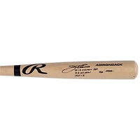 Batte de baseball professionnelle blonde autographiée par Jim Thome des Cleveland Indians avec inscriptions multiples - Édition limitée à 10 exemplaires