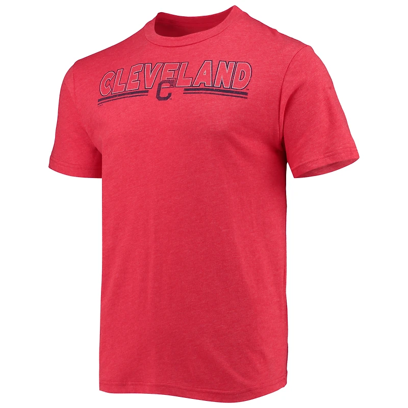 Concepts Sport - Ensemble de nuit avec t-shirt et pantalon Cleveland Indians Meter bleu marine/rouge