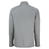 Men's Cutter & Buck Heather Gray Cleveland Indians Cooperstown Collection Peshastin Eco Fleece Recycled Raglan Quarter-Zip Top