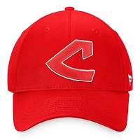 Casquette ajustable rouge de marque Fanatics pour homme de la collection Cooperstown des Cleveland Indians