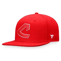 Casquette Snapback rouge de marque Fanatics pour homme de la collection Cooperstown des Cleveland Indians