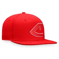Casquette Snapback rouge de marque Fanatics pour homme de la collection Cooperstown des Cleveland Indians