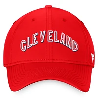 Men's Fanatics Red Cleveland Indians Cooperstown Collection Core Flex Hat