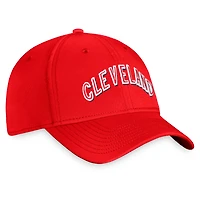 Men's Fanatics Red Cleveland Indians Cooperstown Collection Core Flex Hat