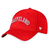 Men's Fanatics Red Cleveland Indians Cooperstown Collection Core Flex Hat
