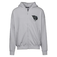 Men's Levelwear  Gray Cleveland Indians Oversized Uphill Digital Camo Full-Zip Hoodie