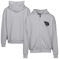 Men's Levelwear  Gray Cleveland Indians Oversized Uphill Digital Camo Full-Zip Hoodie