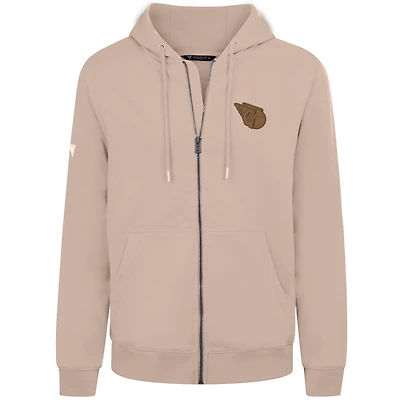 Men's Levelwear  Khaki Cleveland Indians Podium Full-Zip Hoodie