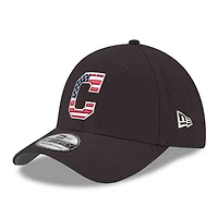 Men's New Era Black Cleveland Indians America 250 39THIRTY Flex Hat