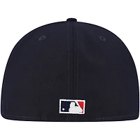 Casquette ajustée Cooperstown Collection Duo Logo 2.0 59FIFTY bleu marine pour homme de Cleveland Indians New Era