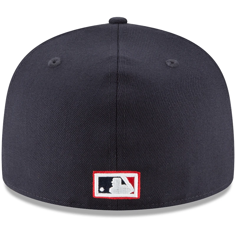 Men's New Era Navy Cleveland Indians Cooperstown Collection Wool 59FIFTY Fitted Hat