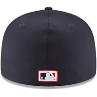 Men's New Era Navy Cleveland Indians Cooperstown Collection Wool 59FIFTY Fitted Hat