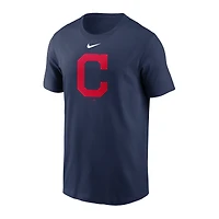 T-shirt Nike bleu marine à grand logo Cleveland Indians pour homme