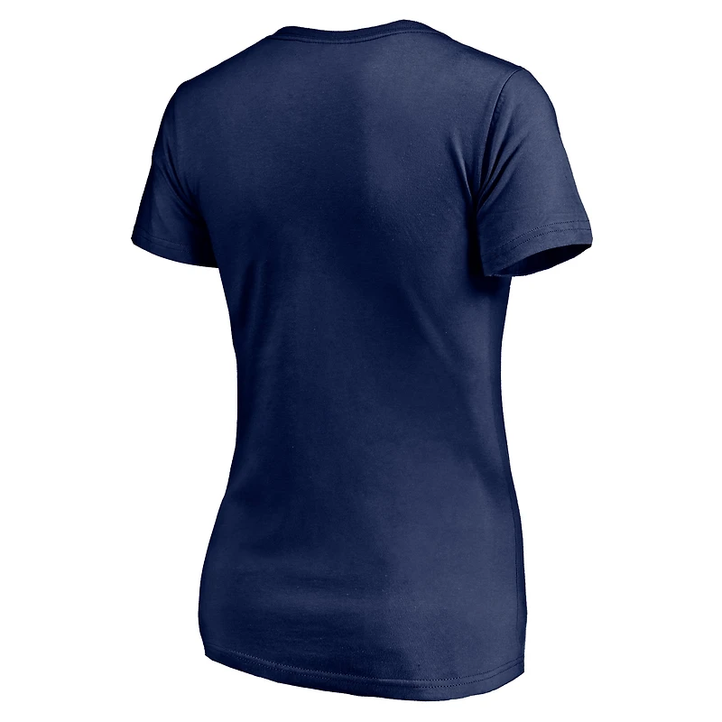 Women's Fanatics Navy/Heathered Gray Cleveland Indians Team V-Neck T-Shirt Combo Set