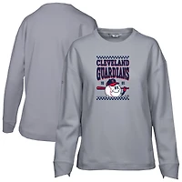 Sweat-shirt inaugural Fiona des Cleveland Indians pour femme de Levelwear, gris