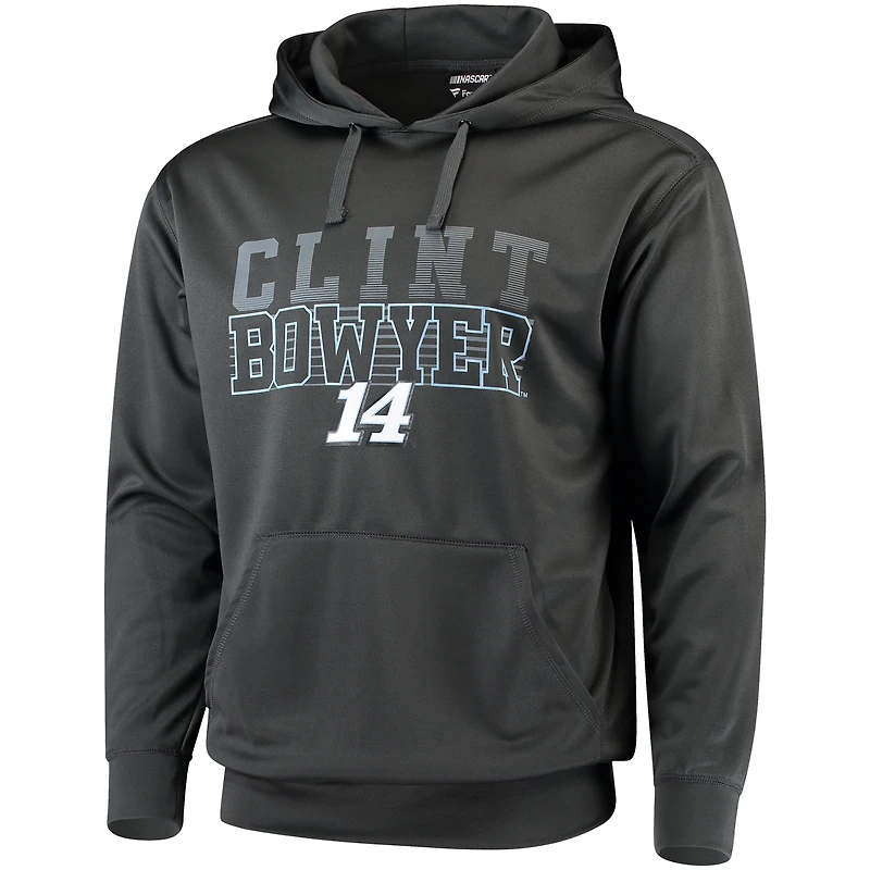 Men's Fanatics Heathered Charcoal Clint Bowyer Ignition Pullover Hoodie