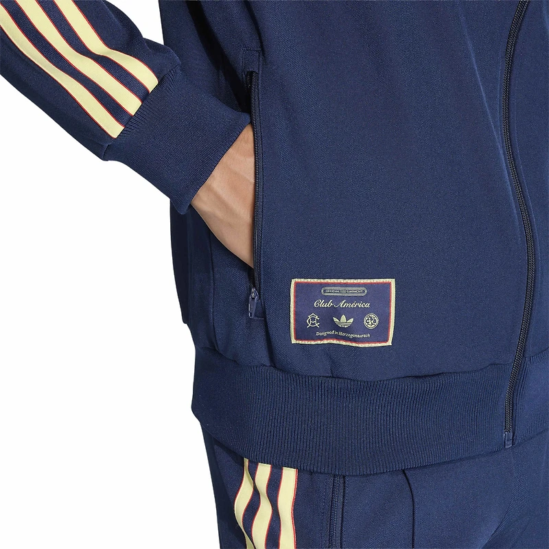 Veste de survêtement zippée adidas Club America Terrace Icons bleu marine pour homme