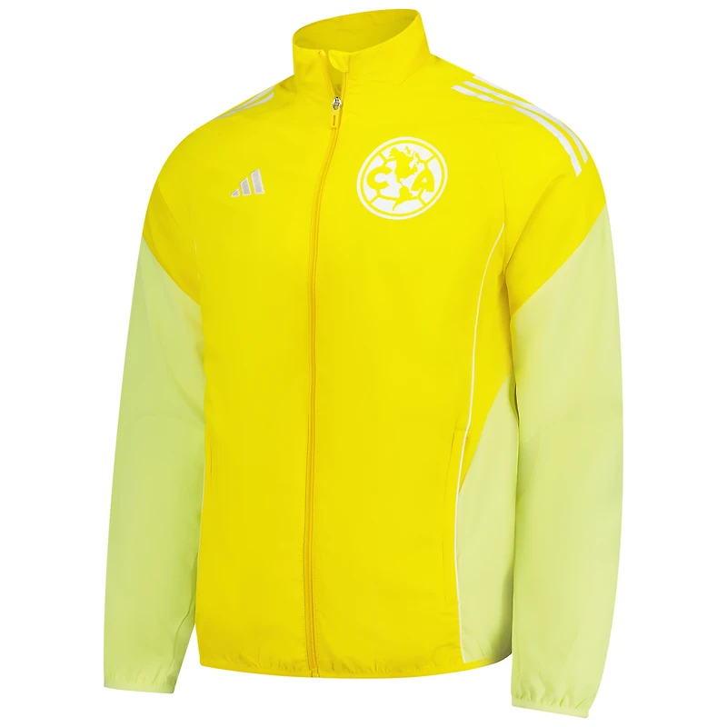 Men's adidas Yellow Club America 2025/26 Anthem Full-Zip Jacket