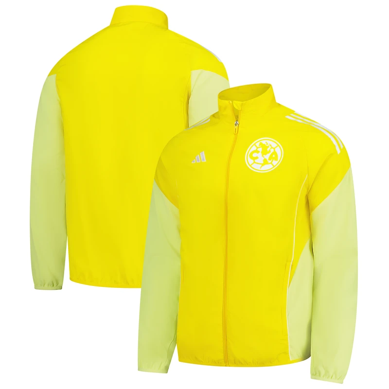 Men's adidas Yellow Club America 2025/26 Anthem Full-Zip Jacket