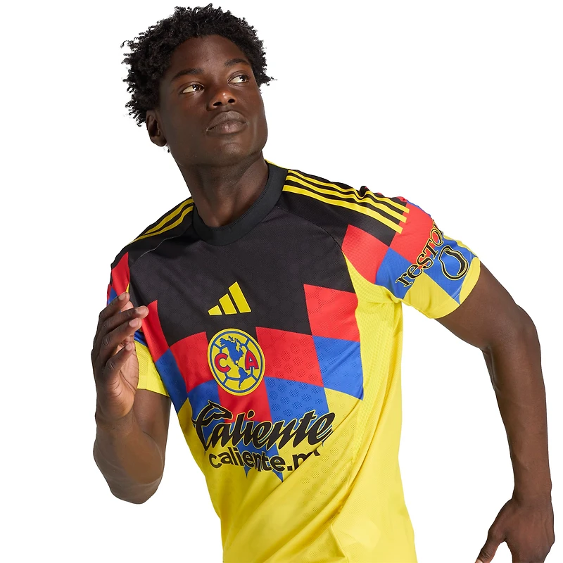 Men's adidas Yellow Club America 2025/26 Home Authentic Jersey