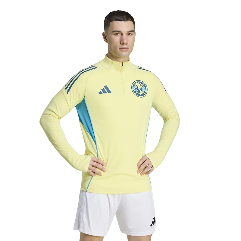 Haut d'entraînement zippé raglan adidas Club America Tiro 2025/26 AEROREADY jaune pour homme