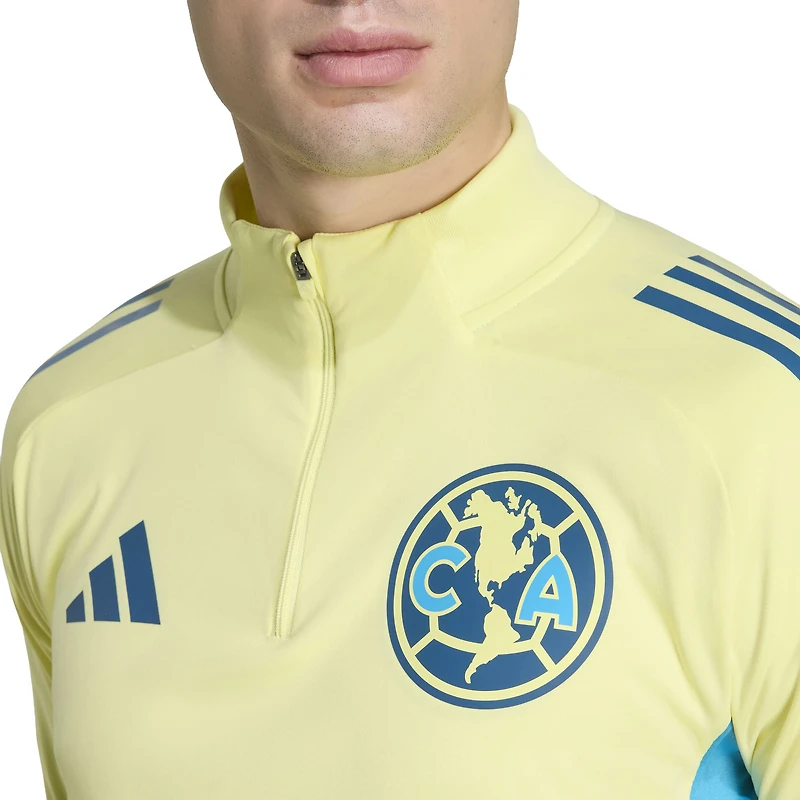 Men's adidas Yellow Club America Tiro 2025/26 AEROREADY Raglan Full-Zip Training Top