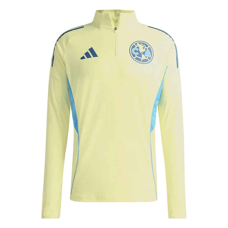 Haut d'entraînement zippé raglan adidas Club America Tiro 2025/26 AEROREADY jaune pour homme