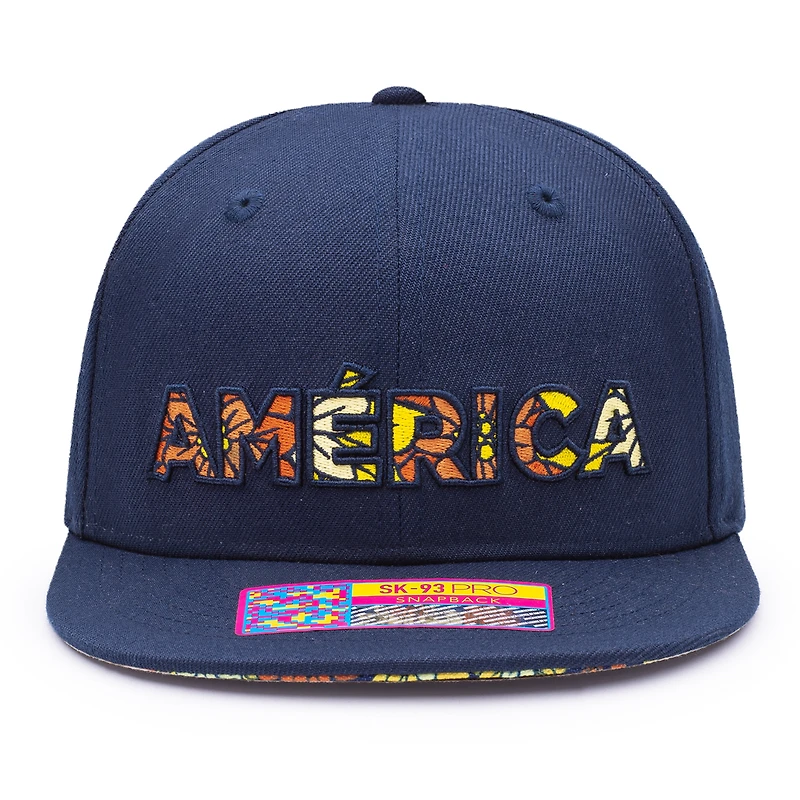 Casquette Snapback à fleurs Navy Club America Dia De Los Muertos pour homme