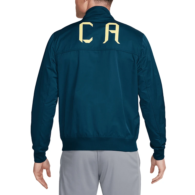 Veste aviateur entièrement zippée Nike Club America bleu marine pour homme