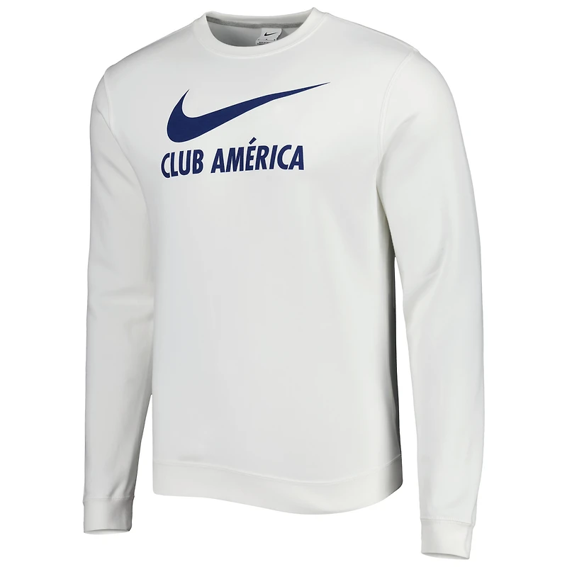Men's Nike White Club America Lockup Pullover Sweatshirt