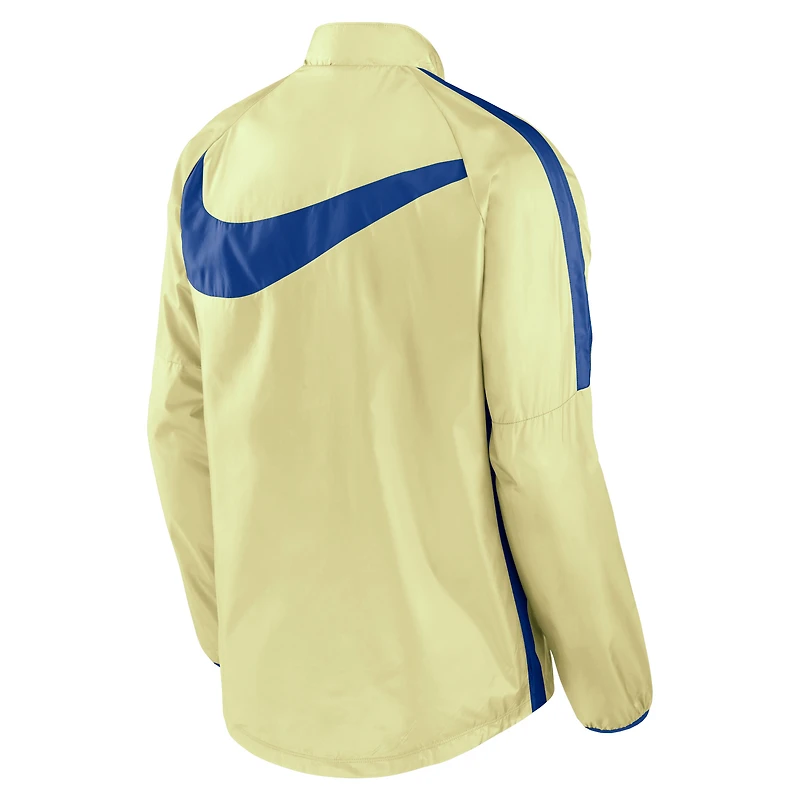 Veste jaune Nike Club America 2023 Academy AWF Raglan entièrement zippée pour homme