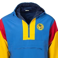 Veste anorak premium Sport Design Sweden bleue Club America Starer pour homme, fermeture éclair quart de tour