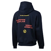 Sweat à capuche surdimensionné raglan bleu marine Club America Overtime pour homme de Sport Design Sweden