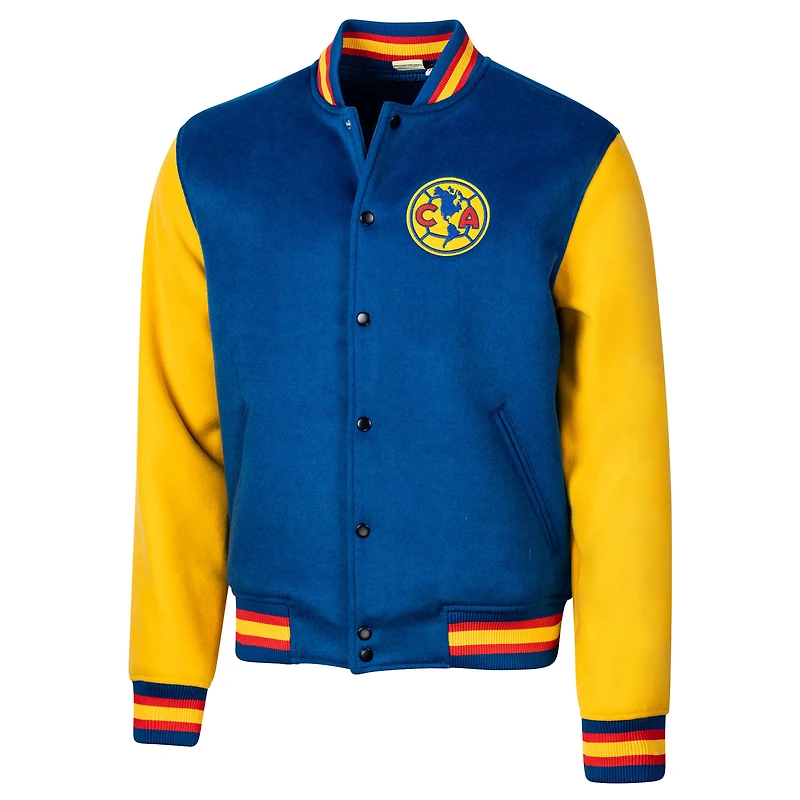 Veste universitaire en laine pour homme Sport Design Sweden Royal Club America Free Kick