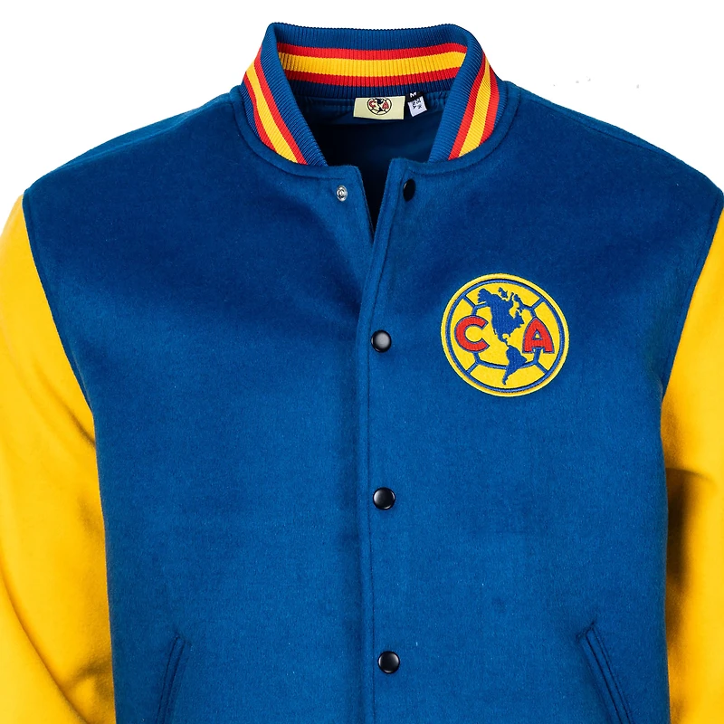 Veste universitaire en laine pour homme Sport Design Sweden Royal Club America Free Kick