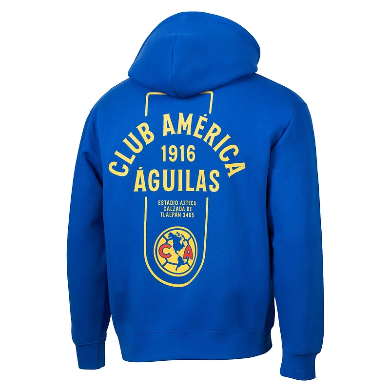 Men's Sport Design Sweden  Royal Club America Streetwear Relaxed Pullover Hoodie
