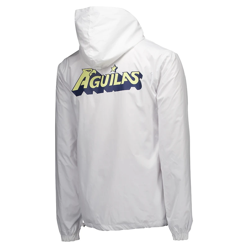 Veste coupe-vent zippée à capuche blanche Club America Home Match pour homme