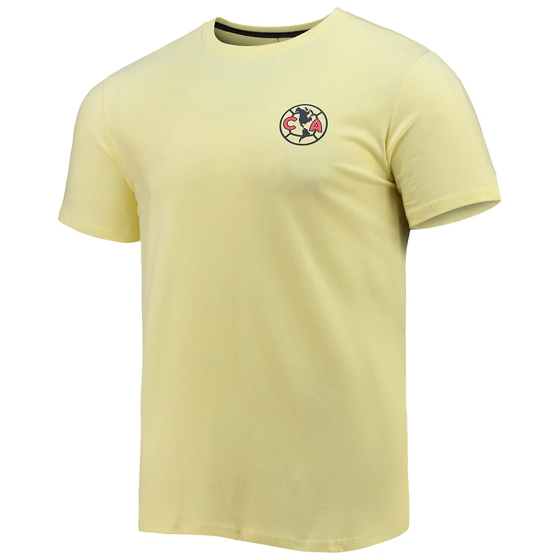 T-shirt jaune Club America Retro Heavy pour homme