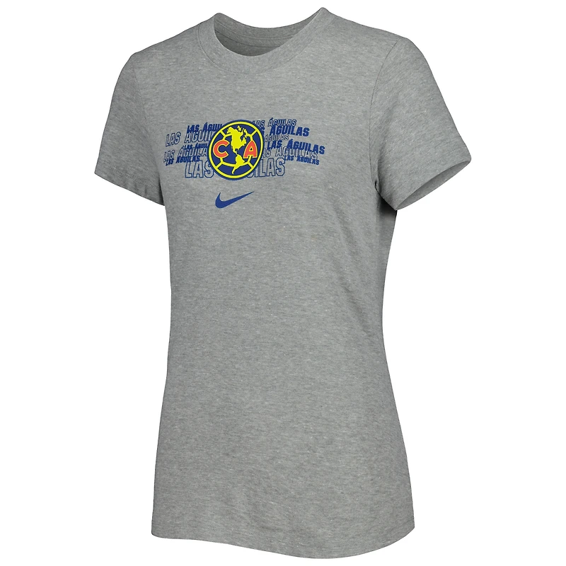 Women's Nike Gray Club America Varsity Space-Dye T-Shirt