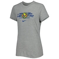 Women's Nike Gray Club America Varsity Space-Dye T-Shirt