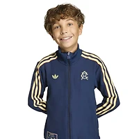 Youth adidas Navy Club America Terrace Icons Full-Zip Track Top